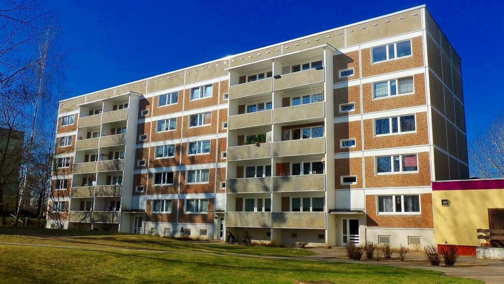 Exterior view of a multi-family housing complex