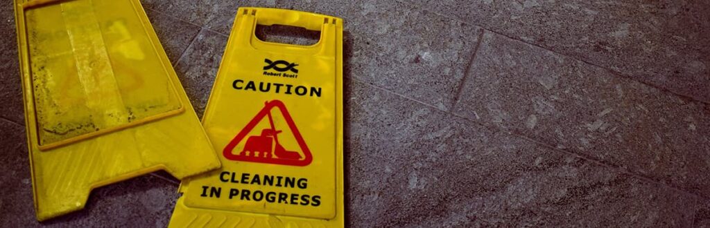 Floor cleaning signs