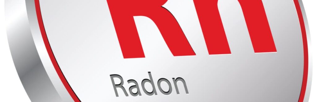 A graphic with the word Radon