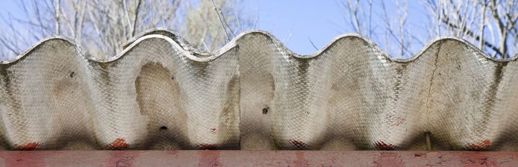 A roof with asbestos.